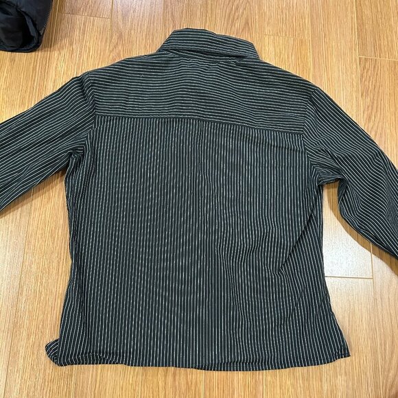 Vintage Tension Made in Italy Pinstripe Blouse Black - S - Picture 9 of 16